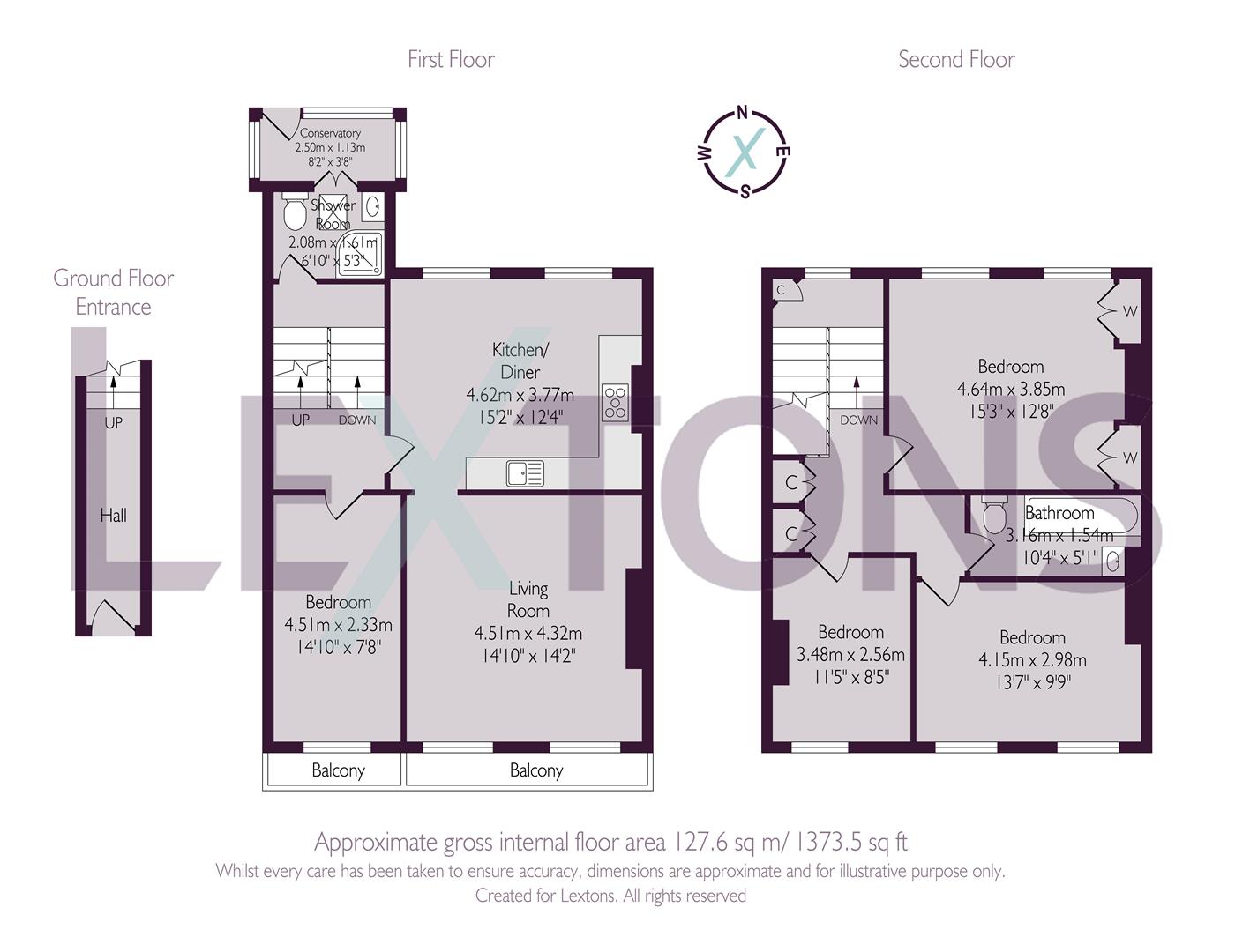 Floorplans For Roundhill Crescent, Brighton