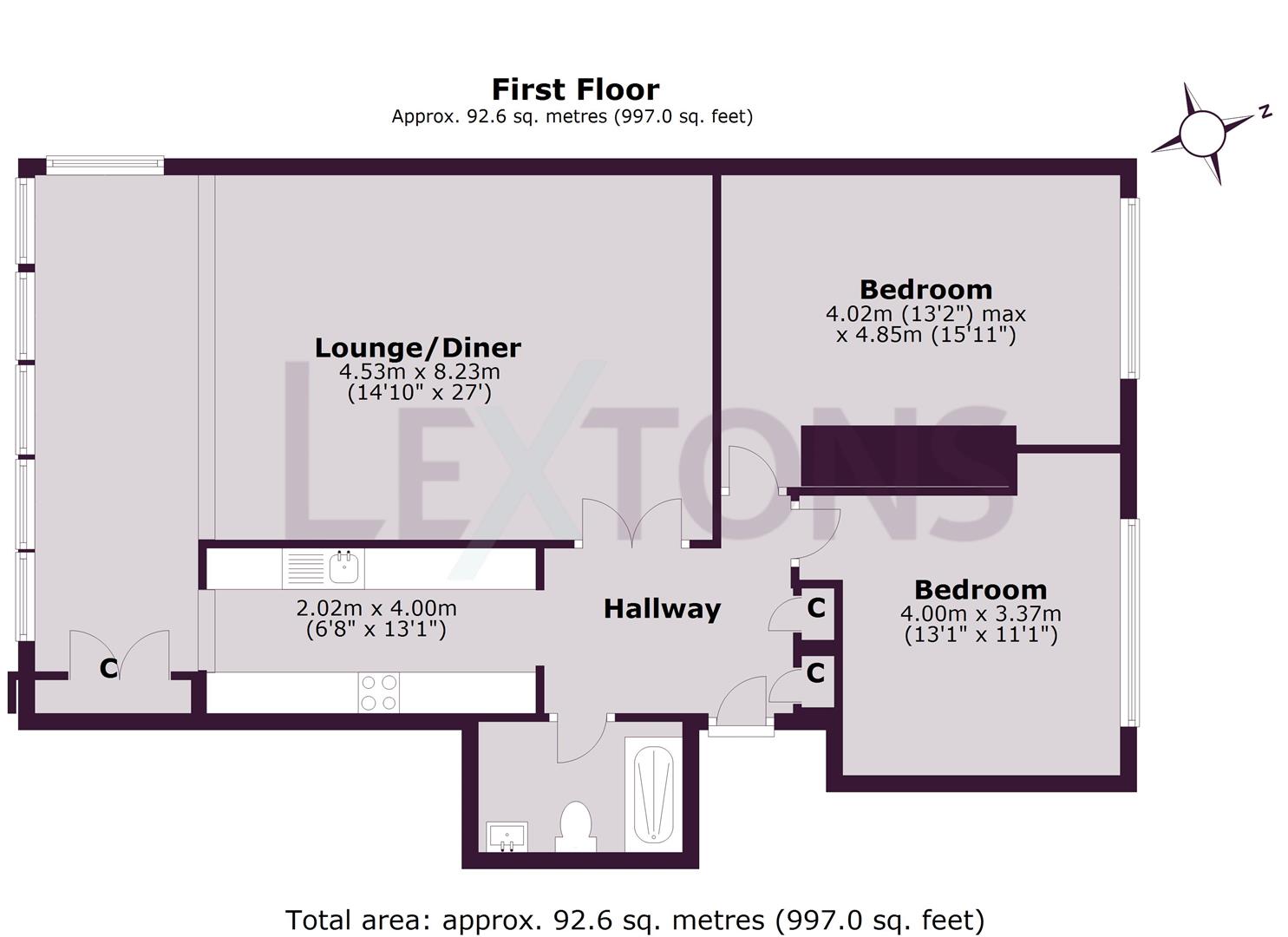 Floorplans For Cromwell Road, Hove