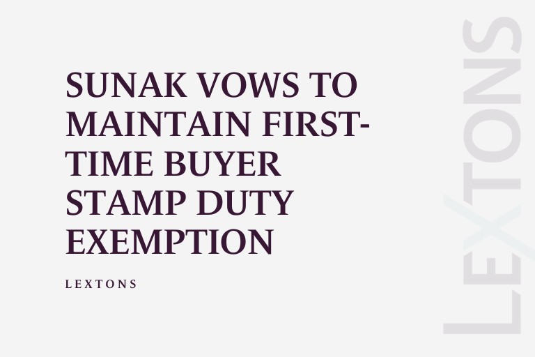 Sunak vows to maintain first-time buyer Stamp Duty exemption
